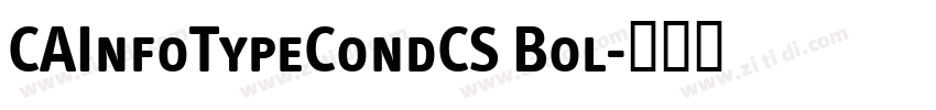 CAInfoTypeCondCS Bol字体转换